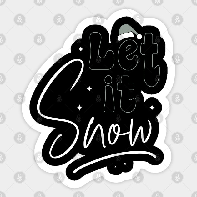 Let It Snow Sticker by MZeeDesigns